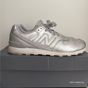 New Balance Women's Metallic Silver Sneakers